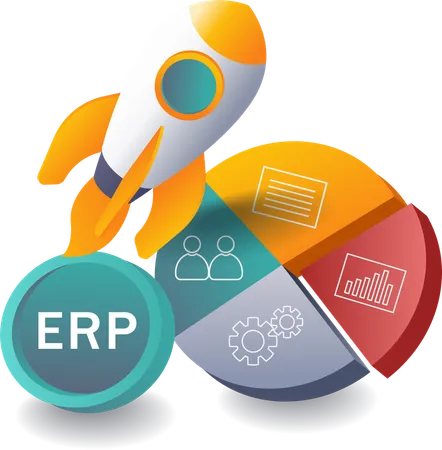 ERP Startup Launch Strategy and Business Analysis  Illustration