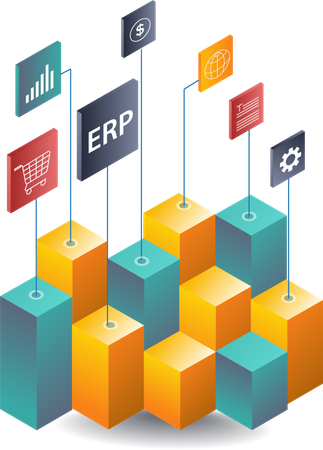 ERP-Systeme in der Geschäftsnetzwerkentwicklung  Illustration