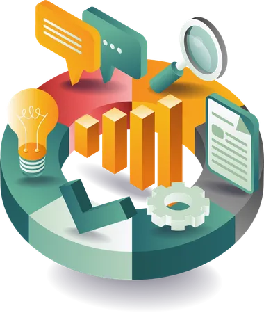 ERP-Technologie, betriebswirtschaftliche Entwicklung  Illustration