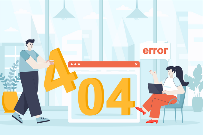 Erreur de page 404  Illustration
