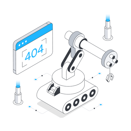 Erreur robotique 404  Illustration