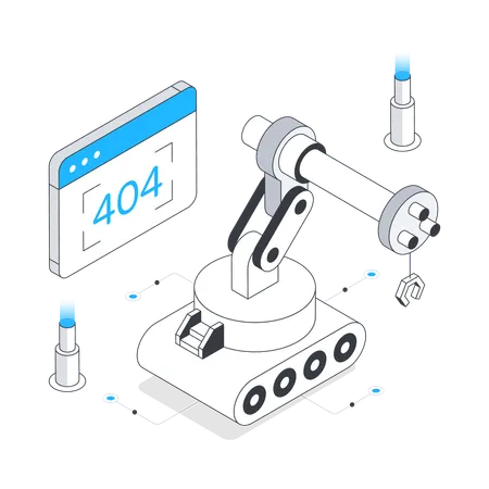 Erreur robotique 404  Illustration