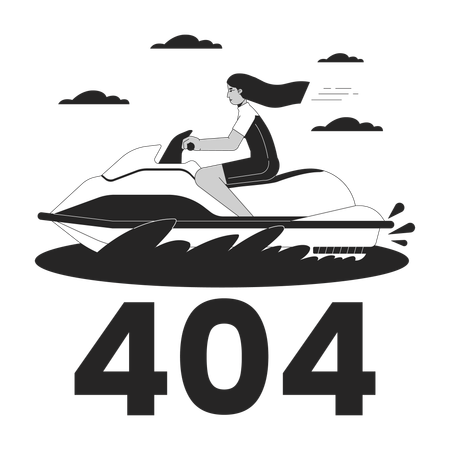 Erreur de conduite en jet ski 404  Illustration