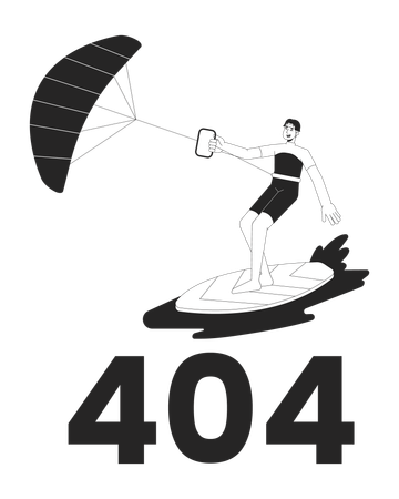 Erreur de kitesurf 404  Illustration