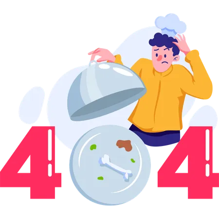 Erreur de préparation des aliments 404  Illustration