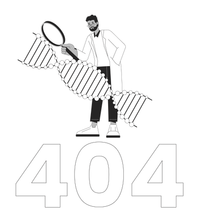 Erreur de recherche ADN 404  Illustration