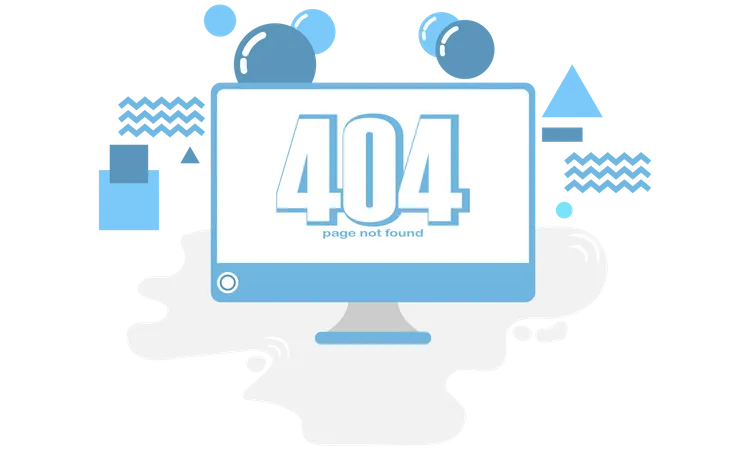 Erreur d'écran de page Web 404  Illustration