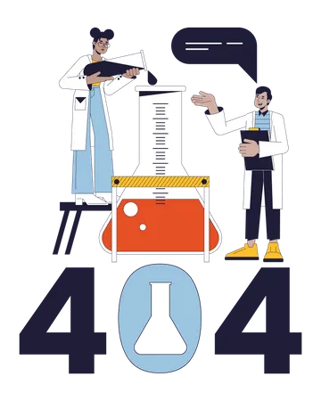 Erreur d'expérience scientifique 404  Illustration