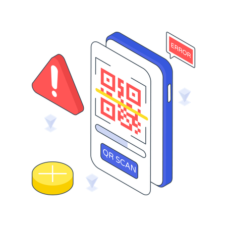 Erreur de code QR  Illustration