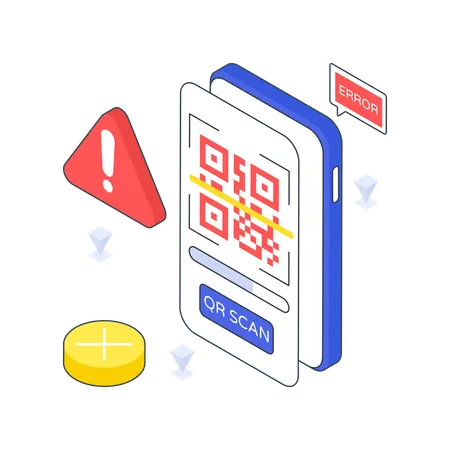 Erreur de code QR  Illustration