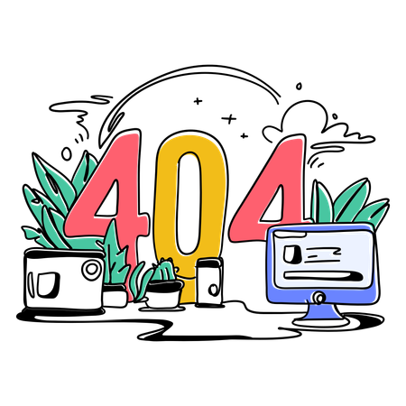 Erro 404  Ilustração