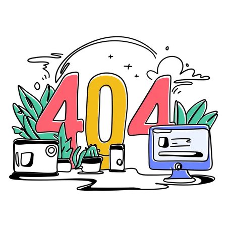 Erro 404  Ilustração