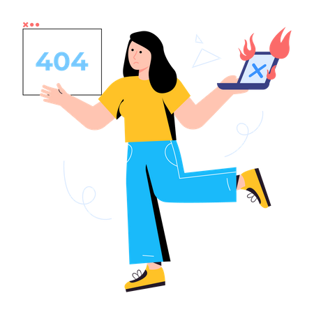 Erro 404  Ilustração