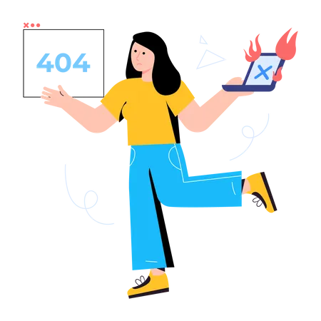 Erro 404  Ilustração