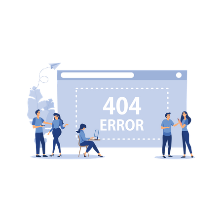 Erro 404  Ilustração