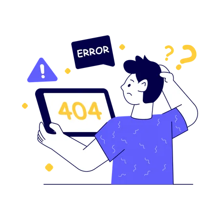 Erro 404  Ilustração