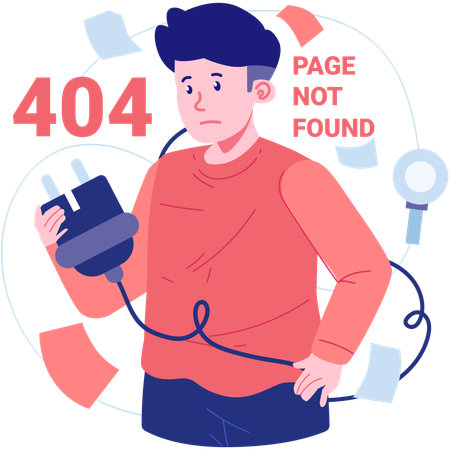 Erro 404 não encontrado  Ilustração