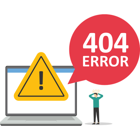 Erro web 404  Ilustração