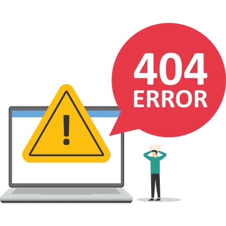 Erro web 404  Ilustração