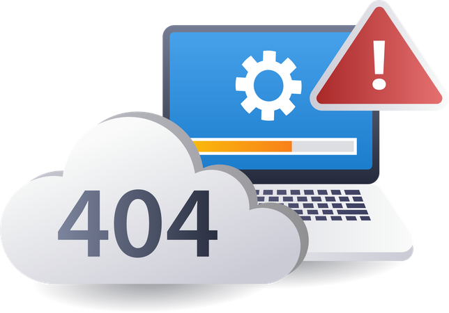 Erro de aviso do sistema 404  Illustration