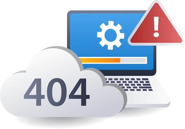 Erro de aviso do sistema 404  Illustration