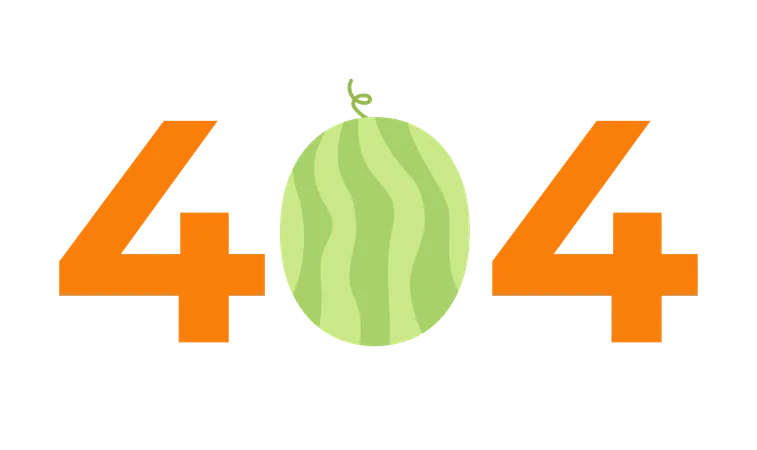 Erro de fruta melancia 404  Ilustração