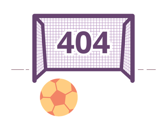 Erro de jogo de futebol 404  Ilustração
