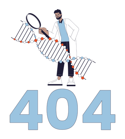 Erro de pesquisa de DNA 404  Ilustração