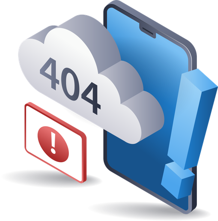 Erro de sistema do smartphone 404  Illustration