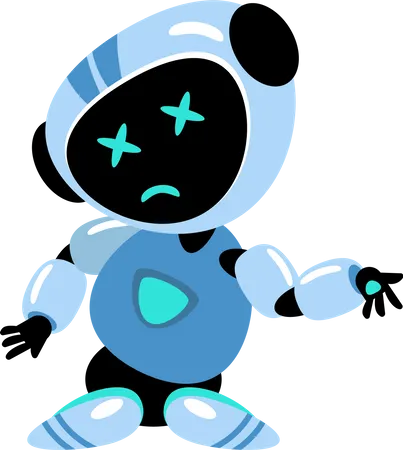 Mascote Do Robo Personagem Do Robo Ilustracao Do Robo Gesto Do Robo Ilustração