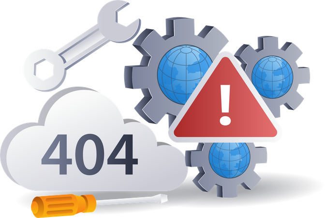 Reparar erro de sistema 404  Illustration