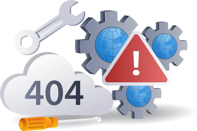 Reparar erro de sistema 404  Illustration