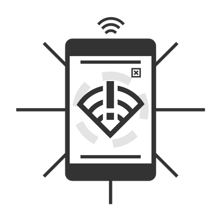 Erro no smartphone  Ilustração