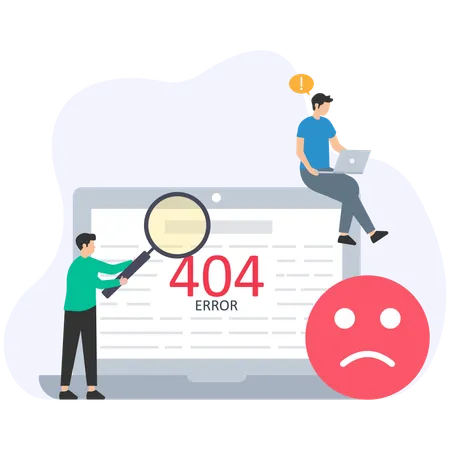 Error al escanear el sitio web por personas  Ilustración