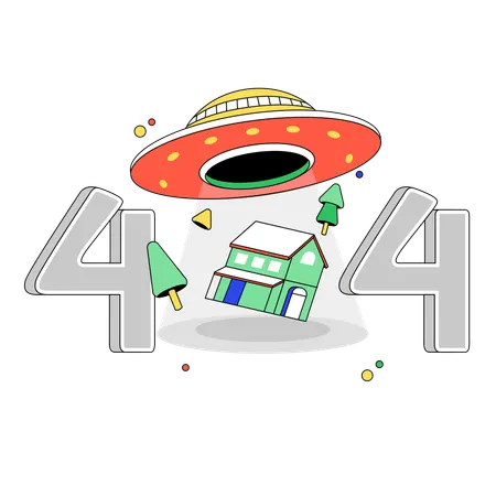 Error 404 con Perdido en el espacio  Ilustración