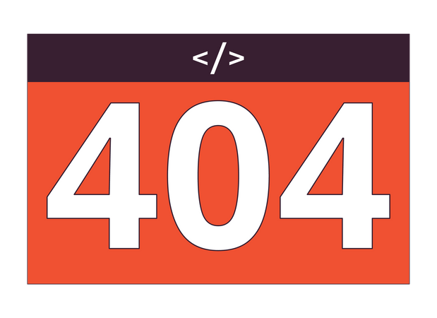 Error 404 de codificación de programas y páginas web  Ilustración