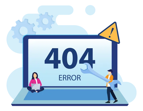 Error 404 Enlace Roto  Ilustración