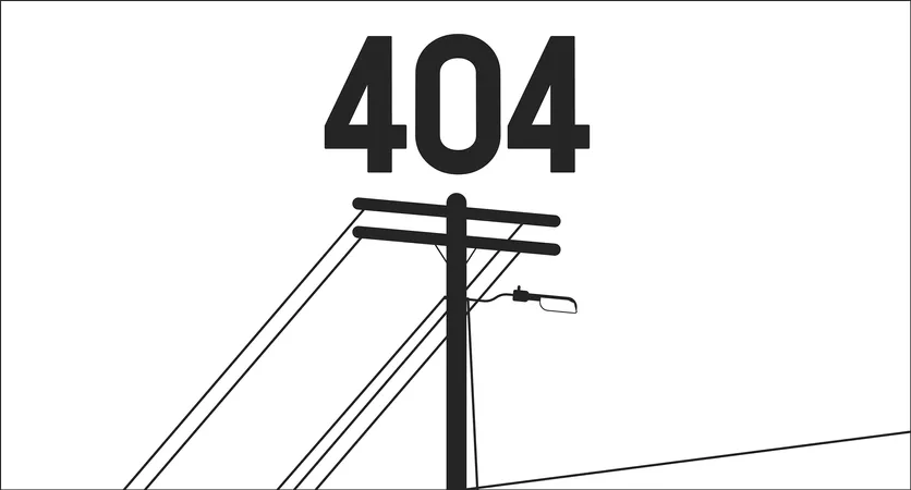 Error 404 flash message  Illustration