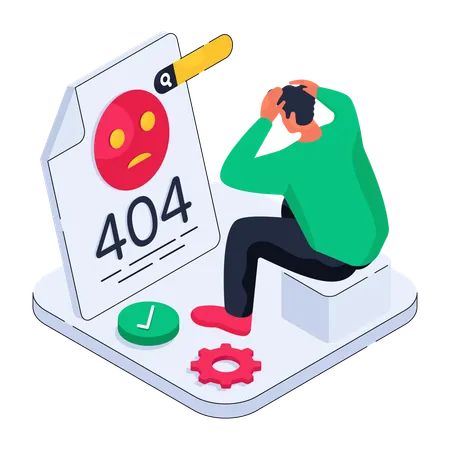 Error 404  Illustration