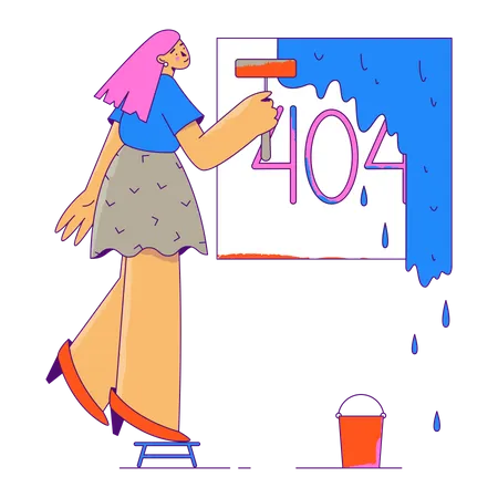 Error 404  Illustration