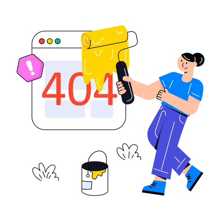 Error 404  Illustration