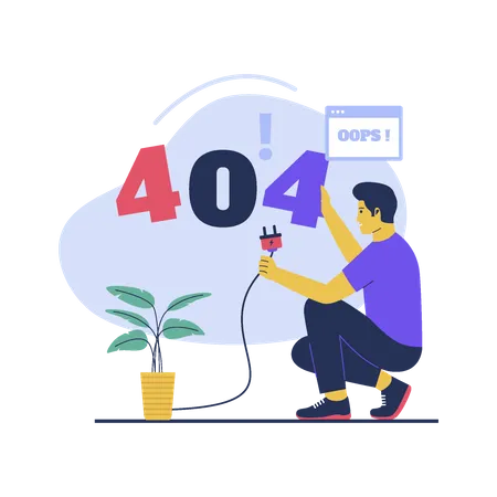 Error 404  Illustration