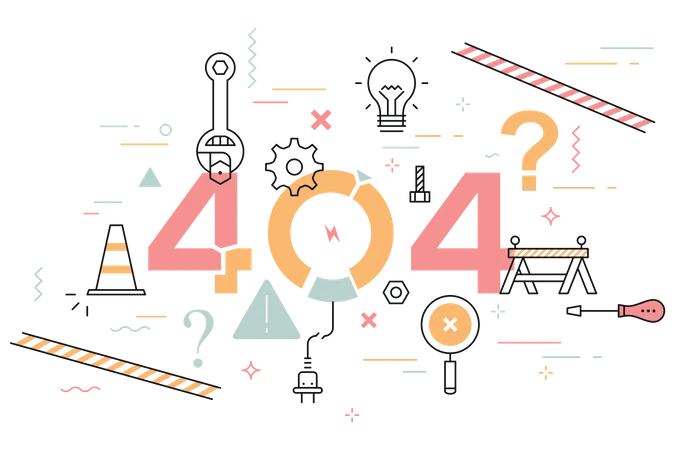 Error 404  Illustration