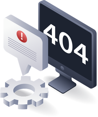 Error 404  Ilustración