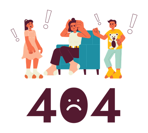 Mensaje flash 404 del error del mal día de la crianza  Ilustración