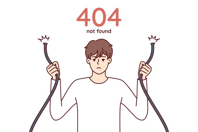 Error 404 not found  Illustration