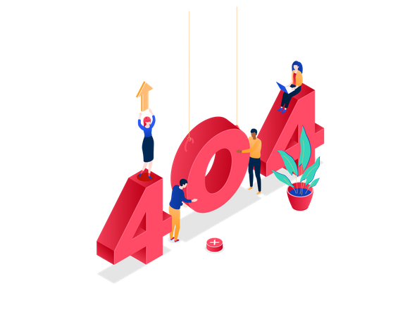 Error 404 page  Illustration