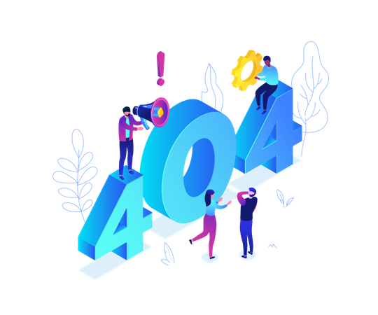 Error 404 page  Illustration