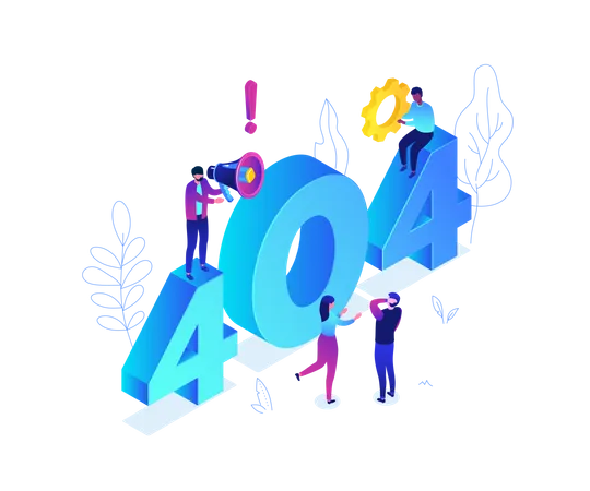 Error 404 page  Illustration