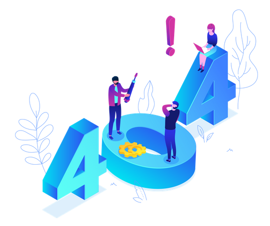 Error 404 page  Illustration